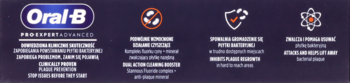 Promocyjna grafika Oral-B Pro-Expert Advanced Science pasty do zębów: ikony ochrony i zapobiegania.