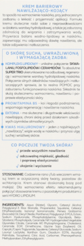 Szczegółowy opis kremu nawilżająco-kojącego z lipidami i kwasem hialuronowym, dla skóry suchej.