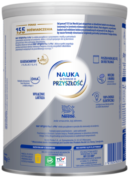 NESTLÉ NAN OPTIpro Plus,mleko początkowe w proszku, dla niemowląt od urodzenia, 1,tył