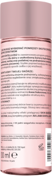 Tył różowej butelki nawilżająco-kojącej esencji AA LAAB CENTELLA B12, z widocznym polskim tekstem.