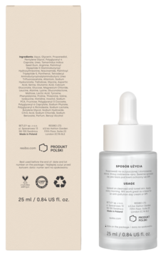 RESIBO Aqua Glaze ,serum do twarzy, z peptydami, nawadniające,tył
