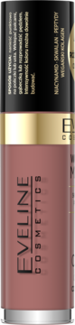 Eveline Cosmetics nawilżający róż w płynie do ust i policzków, odcień nude, pionowy widok tubki.