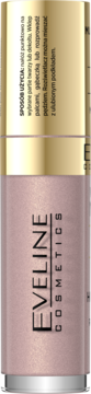 Eveline Cosmetics WONDER MATCH płynny rozświetlacz, różowo-złota butelka z logo, widok z przodu.