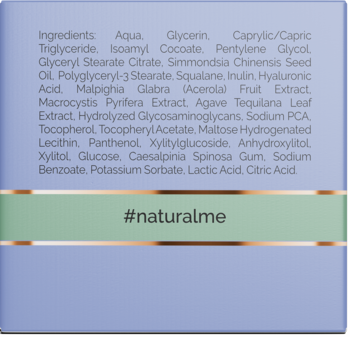 NATURALME ,krem do twarzy, nawilżający, z kwasem hialuronowym,tył