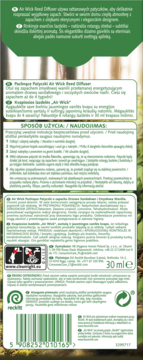 AIR WICK Essential Oils ,patyczki zapachowe, Drzewo Sandałowe i Zmysłowa Wanilia,tył