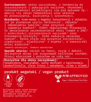 FLOSLEK LABORATORIUM stopNaczynka ,krem-maska do twarzy, regenerujący z hesperydyną,tył