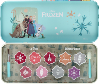 LIP SMACKER Disney Frozen,zestaw kosmetyków do makijażu dla dzieci, w metalowym etui,tył