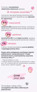 ISANA Love Your Skin ,krem do twarzy z Ceramidami,tył