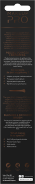Czarna strona produktu Killys Makeup PRO pędzel do różu i bronzera, z drewnianym uchwytem i opisem.