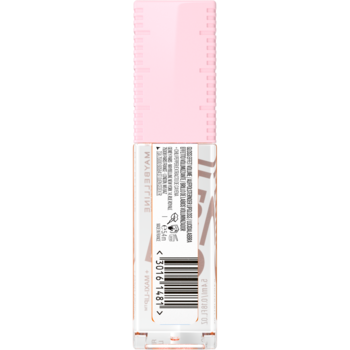 Tył przezroczystego błyszczyka powiększającego usta Maybelline Lifter Plump 008 Hot Honey.