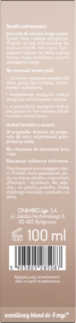 Tył opakowania tonera OnlyBio Hair in Balance waniliowy blond 100 ml z polskimi ostrzeżeniami i kodem EAN.
