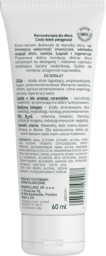 Tył białej tuby kremu-balsamu Uzdrovisco Bioklinika do rąk 60 ml, z etykietą, tekstem PL i kodem.