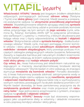 VITAPIL Beauty ,kapsułki, Piękne i zdrowe włosy, suplement diety,tył