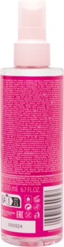 Tył różowej perfumowanej mgiełki La Rive Pretty Flowers 200ml, z widocznym kodem kreskowym i tekstem.