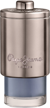 Pepe Jeans So Bold for Him, męska woda perfumowana w metalicznej butelce typu shaker z niebieskim dnem.