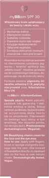 Różowe opakowanie my BBalm SPF 30, witaminowy krem upiększający do twarzy i okolic oczu, widok z przodu.