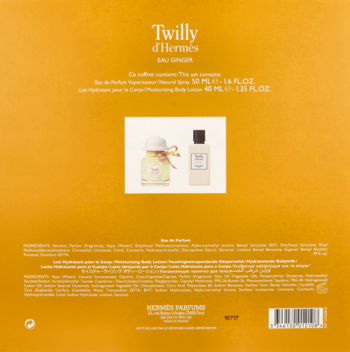 HERMES Twilly D'Hermes ,zestaw dla kobiet, woda perfumowana 50 ml + balsam do ciała 40 ml,tył