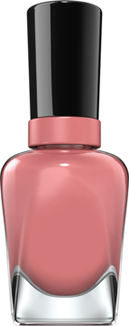 Sally Hansen Miracle Gel, różowy lakier do paznokci Mauve-olous w szklanej butelce z czarną nakrętką, widok z przodu.