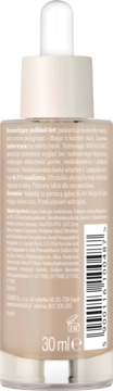 Tył beżowej butelki rozświetlającego podkładu tint AA Wings of Color Healthy Wear z widocznym kodem kreskowym.