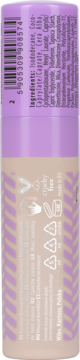 Korektor Lovely Mousse Concealer nr 2, tył beżowo-fioletowego opakowania, lista składników, kod EAN, cruelty free.