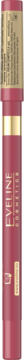 Eveline Vari&#xE9;t&#xE9; 04 Candy Rose wodoodporna ż;elowa kredka do ust, róż;owa ze zł;otymi detalami, pionowo.