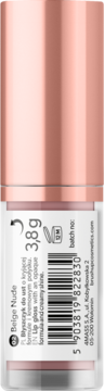 Beige Nude błyszczyk Brush UP! by Maxineczka, tył opakowania z etykietą i kodem kreskowym.