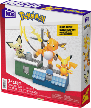 MEGA Pokemon ,zestaw klocków, ewolucja pikachu,tył