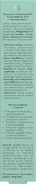 Zielona etykieta koncentratu 2w1 na pory i niedoskonałości, z białym tekstem i logo serca, widok z przodu.