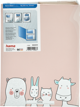 Różowy album na zdjęcia Hama "My little one, Animals" z uroczymi zwierzątkami, na 200 zdjęć 10x15.