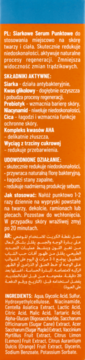 Tył pomarańczowego opakowania Barwa Siarkowa serum punktowego z opisem PL/AR i listą składników ENG.