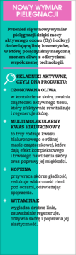 Informacyjny panel Bielenda Skin 03 Zone, różowo-zielono-biały, opis składników i działania serum.