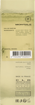 MONTALE Santal Wood ,woda perfumowana unisex,tył