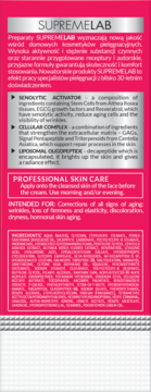 BIELENDA PROFESSIONAL SupremeLab Cellular,serum do twarzy, intensywnie przeciwzmarszczkowe,tył
