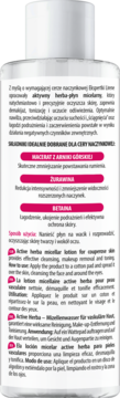LIRENE Cera Naczynkowa ,płyn micelarny 3w1, oczyszcza, łagodzi, zmniejsza zaczerwienienia,tył