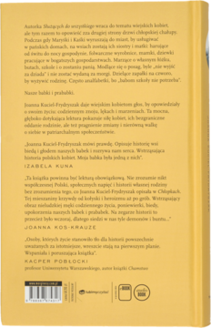 Złota tylna okładka książki Chłopki. Opowieść o naszych babkach, z opiniami, ISBN i logo Empik Go.