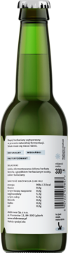 ALEBROWAR Kombucha ,napój gazowany, Zielona Sencha,tył