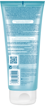 Tył niebieskiej tuby Bioderma ABCDerm Hydratant z instrukcjami użycia i kodem kreskowym.