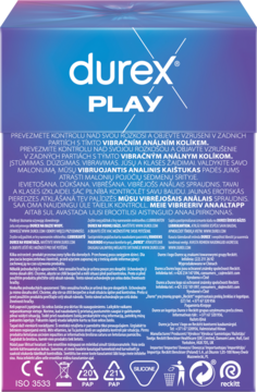 DUREX Play ,korek analny, wibrujący,tył