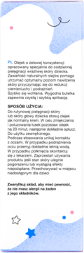 Tył opakowania Healpsorin Baby żelowego olejku pielęgnacyjnego, z polskim opisem i instrukcją użycia dla wrażliwej skóry.