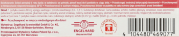 Tył jasnobeżowego opakowania Isla Junior truskawkowe pastylki do ssania, z tekstem, kodem kreskowym i logo.
