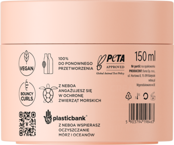 NEBOA by Curly Madeleine Just Curly,krem do reanimacji skrętu włosów, naturalny,tył