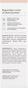 Tył opakowania serum Your KAYA do dłoni i paznokci, z polskim tekstem o 97% składników naturalnych.