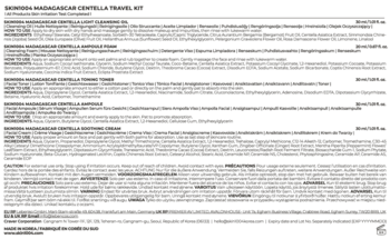 SKIN1004 Madagascar Centella Travel Kit, biała ulotka z listą produktów, składników i instrukcją użycia.