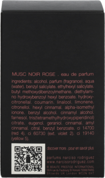 NARCISO RODRIGUEZ Musc Noir Rose,woda perfumowana dla kobiet,tył