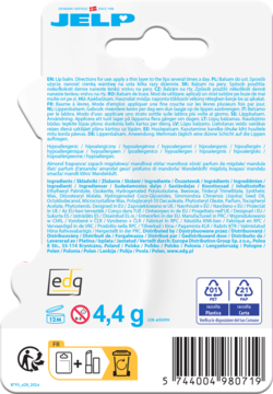 JELP ,balsam do ust, hipoalergiczny, Almond,tył