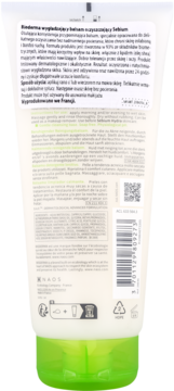 Tył biało-zielonej tubki Bioderma Sébium Hydra Cleanser z polskim opisem wygładzającego balsamu do mycia twarzy.