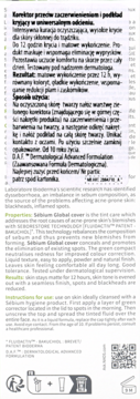 Tekst z opakowania Bioderma Sébium Global Cover, kremu do cery trądzikowej, wysokie krycie, matowe wykończenie.