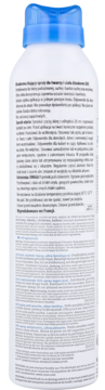 Tył białego sprayu Bioderma Atoderm SOS do twarzy i ciała z niebieskim korkiem, widoczne polskie etykiety.