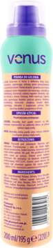 Tył pianki Venus do golenia i miejsc intymnych, z aloesem, zielona butelka, 200 ml.