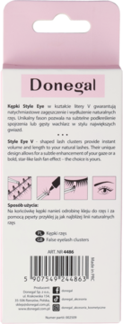 Tył różowo-białego opakowania kępek Donegal Style Eye. Instrukcje, kod kreskowy, dane producenta.